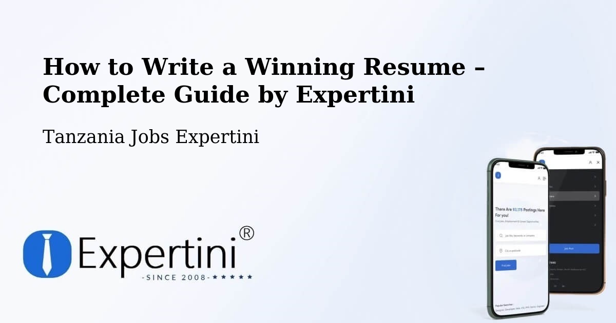 Resume Writing Guide for Job Seekers – Mto Wa Mbu - Mto Wa Mbu, Tanzania Jobs Expertini